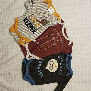 Harry Potter NB onsies-set of 3